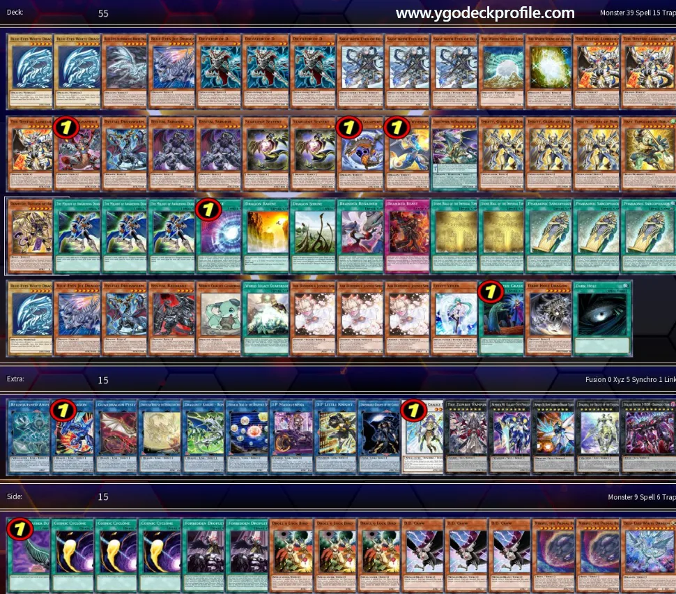 Blue Eyes Horus Bystial Deck 2024