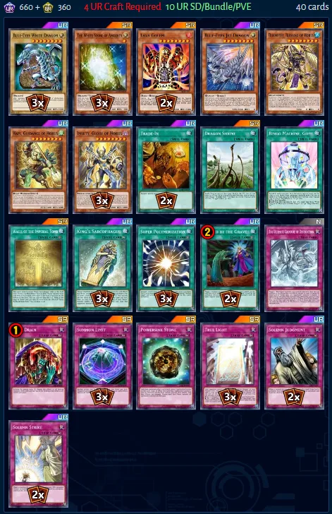 blue eyes horus master duel deck meta